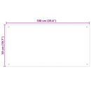 vidaXL fekete edzett üveg konyhai falburkoló 100 x 50 cm
