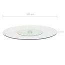 vidaXL átlátszó edzett üveg forgó tálalótálca 60 cm