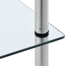 vidaXL 6 szintes átlátszó edzett üveg polc 40 x 40 x 160 cm