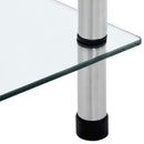 vidaXL 6 szintes átlátszó edzett üveg polc 40 x 40 x 160 cm