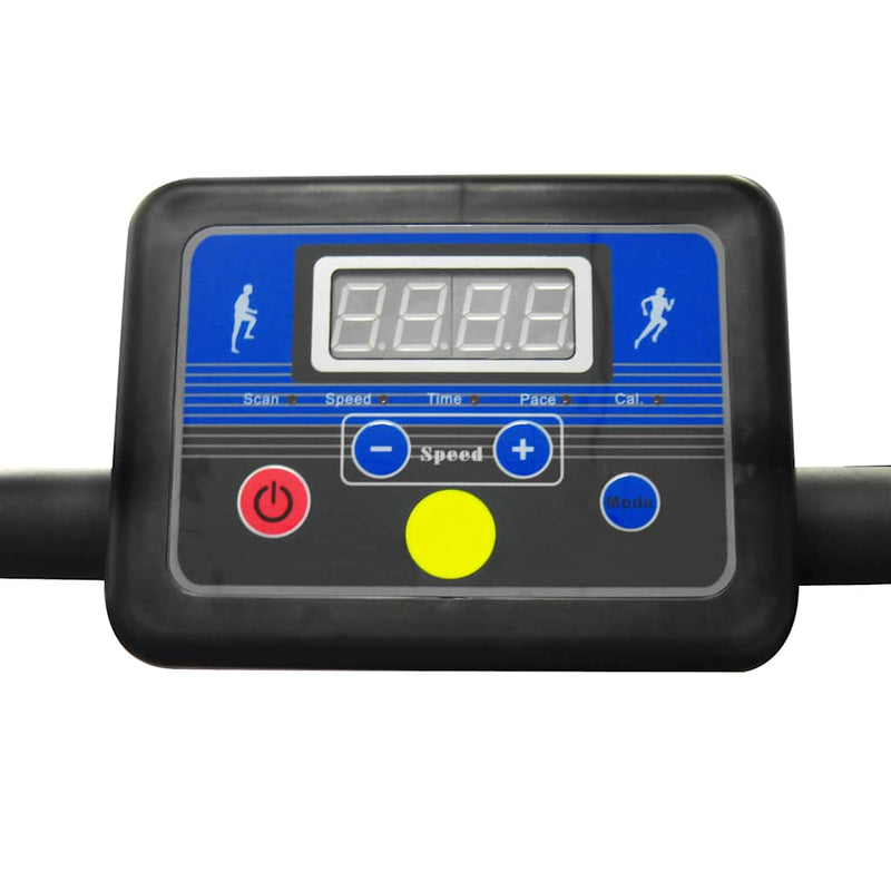 vidaXL elektromos futópad 100 x 35 cm fekete és ezüst