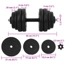 vidaXL egykezes súlyzók 2 x 15 kg