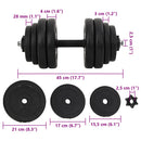 vidaXL 1 db egykezes súlyzó 15 kg