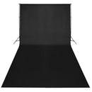 vidaXL fekete pamut háttér állvány nélkül 600 x 300 cm