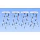 vidaXL 4 db fehér bárasztal MDF asztallappal