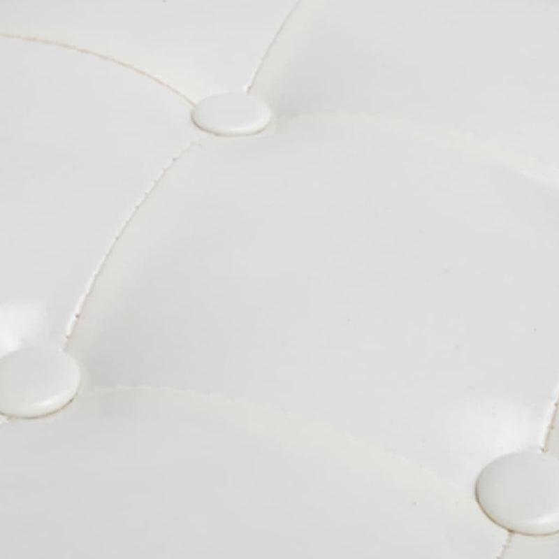 vidaXL fehér műbőr kagylófotel lábzsámollyal