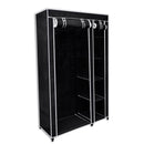 vidaXL fekete összecsukható ruhásszekrény 110 x 45 x 175 cm