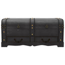 vidaXL nagy fekete fa kincsesláda