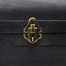 vidaXL nagy fekete fa kincsesláda