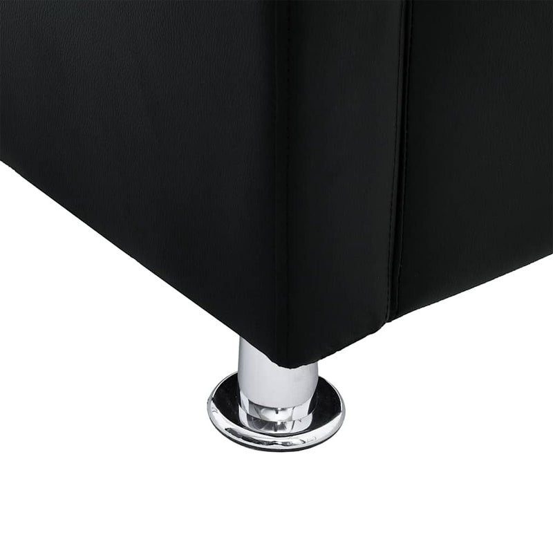 vidaXL fekete műbőr kocka alakú fotel