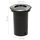 vidaXL 12 db kerek kültéri talajba építhető lámpa