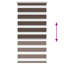 vidaXL Zebra roló 40,9 x 100 cm, szövetszélesség 36,7 cm, kávébarna