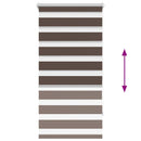 vidaXL Zebra roló 60,9 x 120 cm, szövetszélesség 56,7 cm, kávébarna