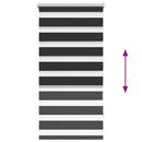 vidaXL fekete zebra roló 80,9 x 150 cm szövet szélesség 76,7 cm