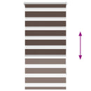 vidaXL Zebra roló 80,9 x 150 cm, szövetszélesség 76,7 cm, kávébarna