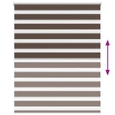 vidaXL Zebra roló 140,9 x 175 cm, szövetszélesség 136,7 cm, kávébarna