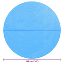 vidaXL kék napelemes kerek lebegő PE medencefólia 381 cm