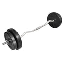vidaXL hajlított rúd súlyokkal 30 kg