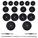 Kétkezes súlyzó + 2 egykezes súlyzó szett 60,5 kg