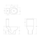 vidaXL fekete kerámia WC öblítőrendszerrel