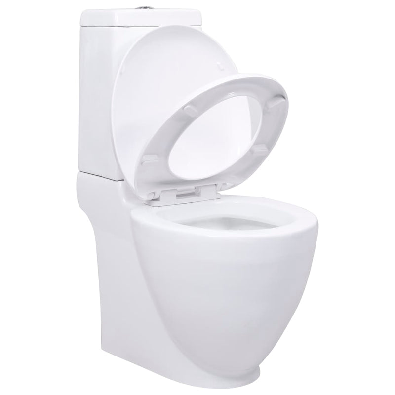 vidaXL fehér kerámia WC öblítőrendszerrel