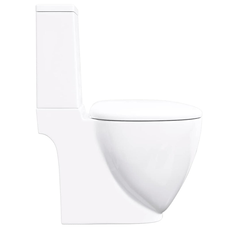 vidaXL fehér kerámia WC öblítőrendszerrel