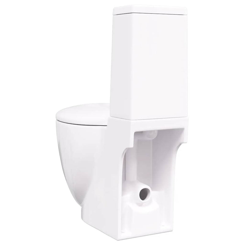 vidaXL fehér kerámia WC öblítőrendszerrel