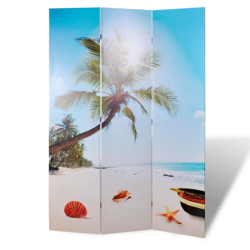 vidaXL tengerpart mintás paraván 120 x 170 cm