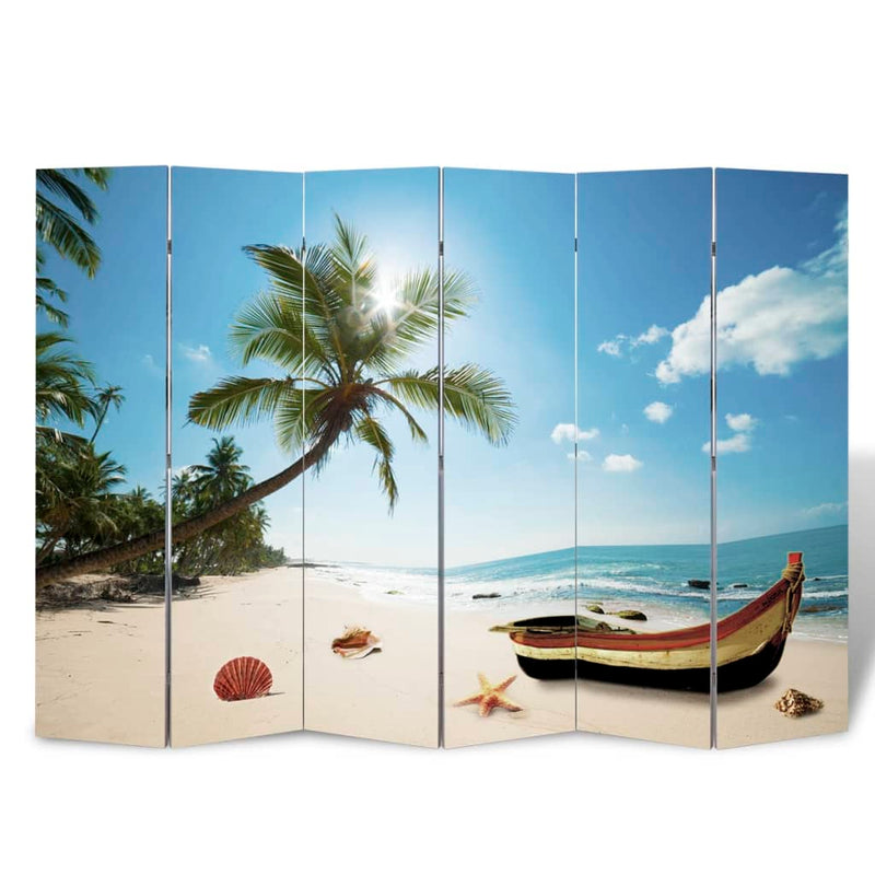 vidaXL tengerpart mintás paraván 217 x 170 cm