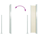 vidaXL veranda, terasz válaszfal 160 x 300 cm krémszínű