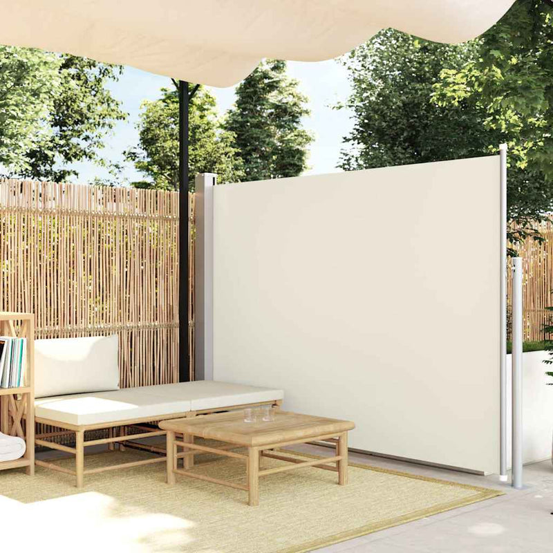 vidaXL veranda, terasz válaszfal 160 x 300 cm krémszínű