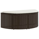 vidaXL barna polyrattan kerti ágy napernyővel