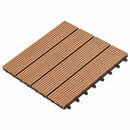vidaXL Faszegély járólap 11 pcs Barna 30 x 30 cm WPC