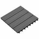 vidaXL Faszegély járólap 11 pcs Szürke 30 x 30 cm WPC