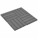 vidaXL Faszegély járólap 11 pcs Szürke 30 x 30 cm WPC