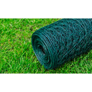 vidaXL zöld PVC-bevonatú csirkeháló drótkerítés 25 x 0,5 m