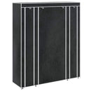 vidaXL fekete szövet ruhásszekrény tárolórekeszekkel 45x150x176 cm