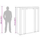 vidaXL fekete szövet ruhásszekrény tárolórekeszekkel 45x150x176 cm