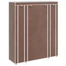 vidaXL barna szövet ruhásszekrény tárolórekeszekkel 45x150x176 cm