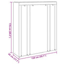 vidaXL barna szövet ruhásszekrény tárolórekeszekkel 45x150x176 cm