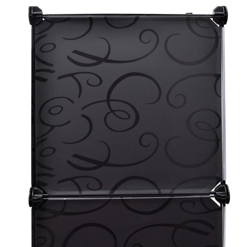vidaXL fekete/fehér szekrény 9 tárolórekesszel 109x36,5x143 cm