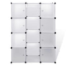 vidaXL fehér moduláris szekrény 9 rekesszel 109x36,5x143 cm
