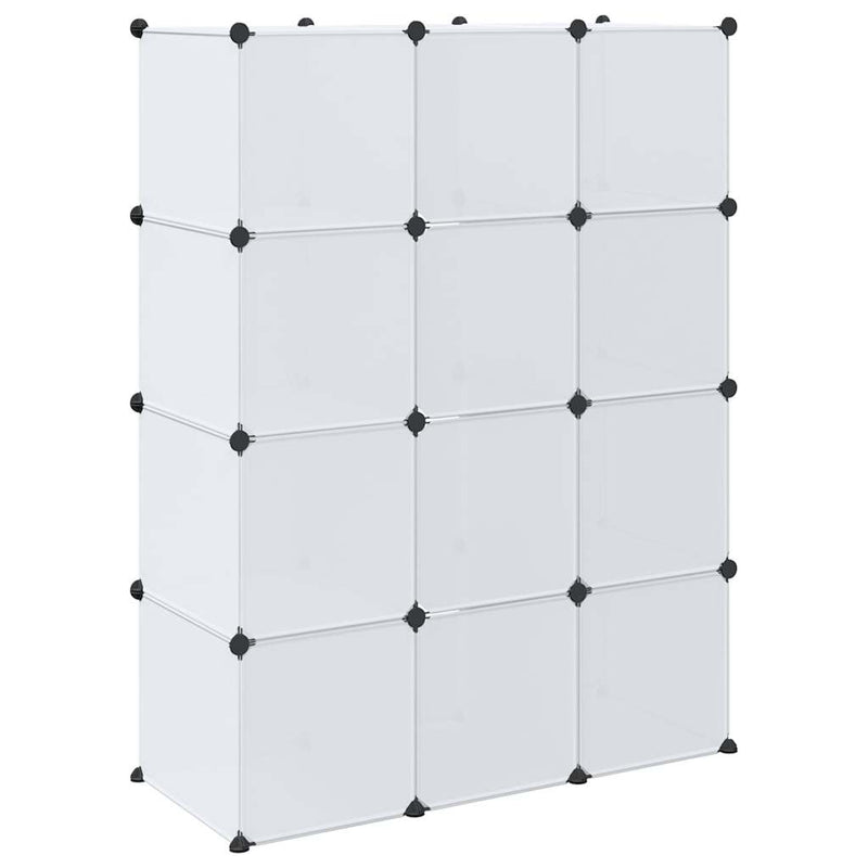 vidaXL fehér moduláris szekrény 9 rekesszel 109x36,5x143 cm