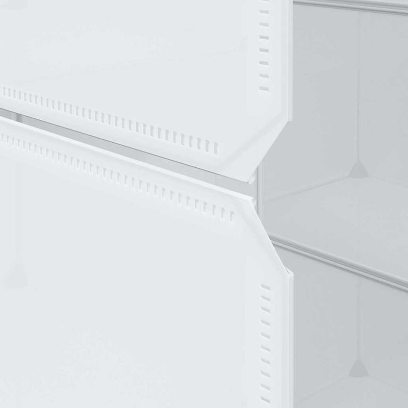 vidaXL fehér moduláris szekrény 9 rekesszel 109x36,5x143 cm