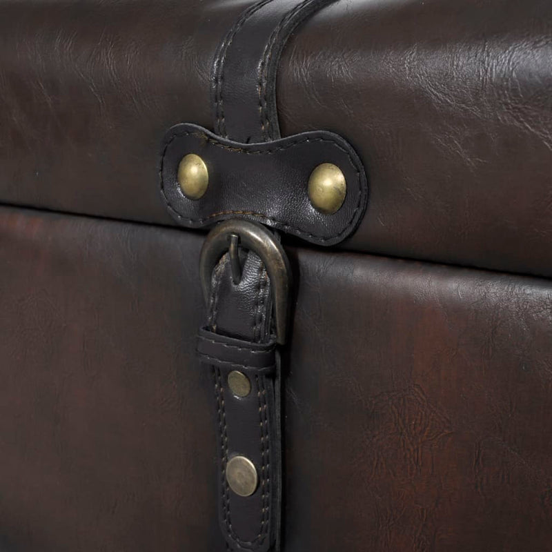 vidaXL 3 részes barna tárolópad szett