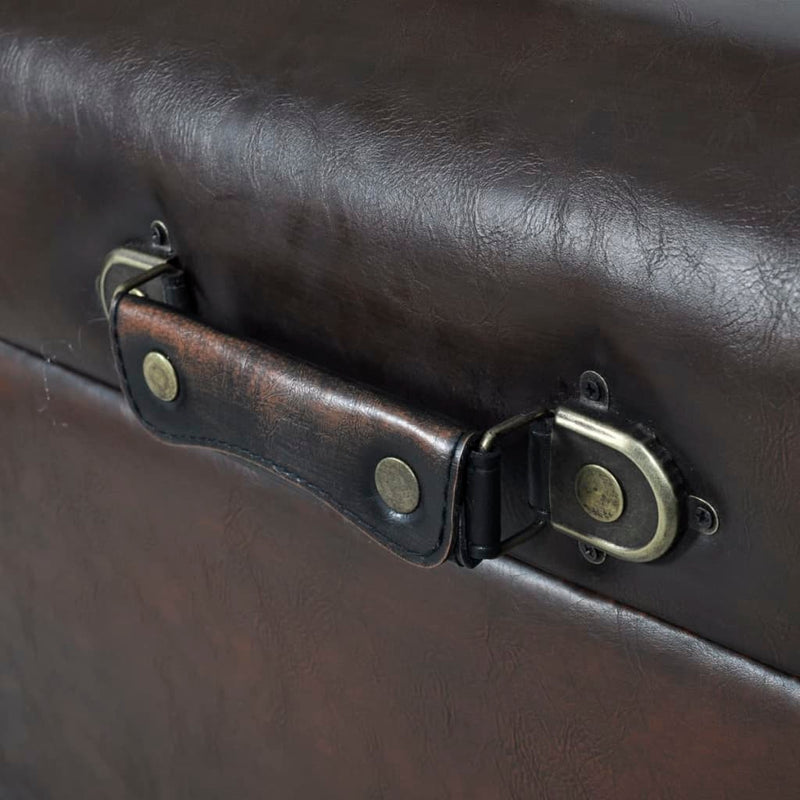 vidaXL 3 részes barna tárolópad szett