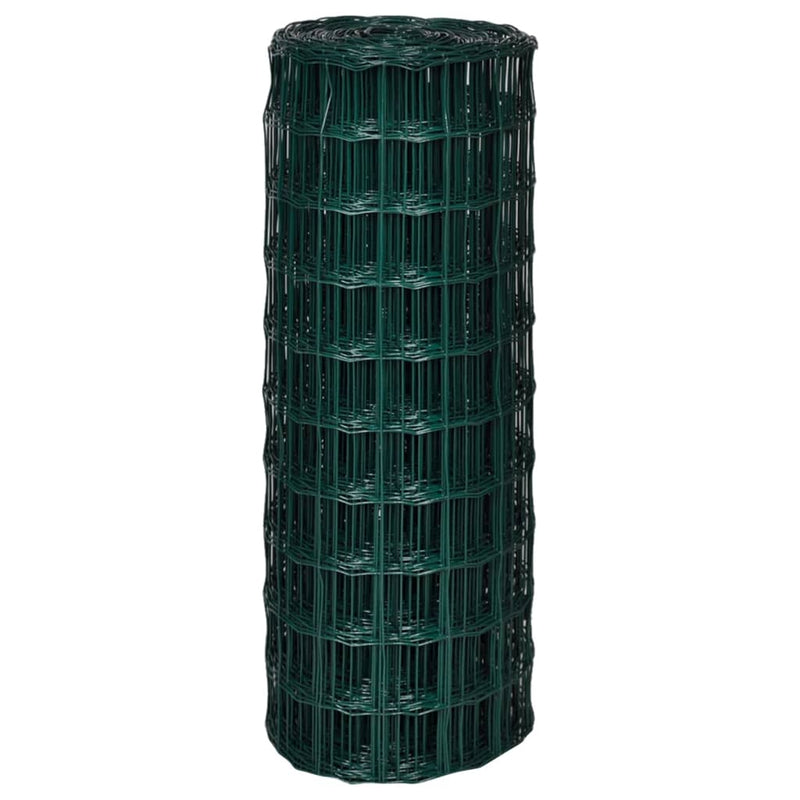 vidaXL Euro Fence zöld acélkerítés 10 x 1,0 m