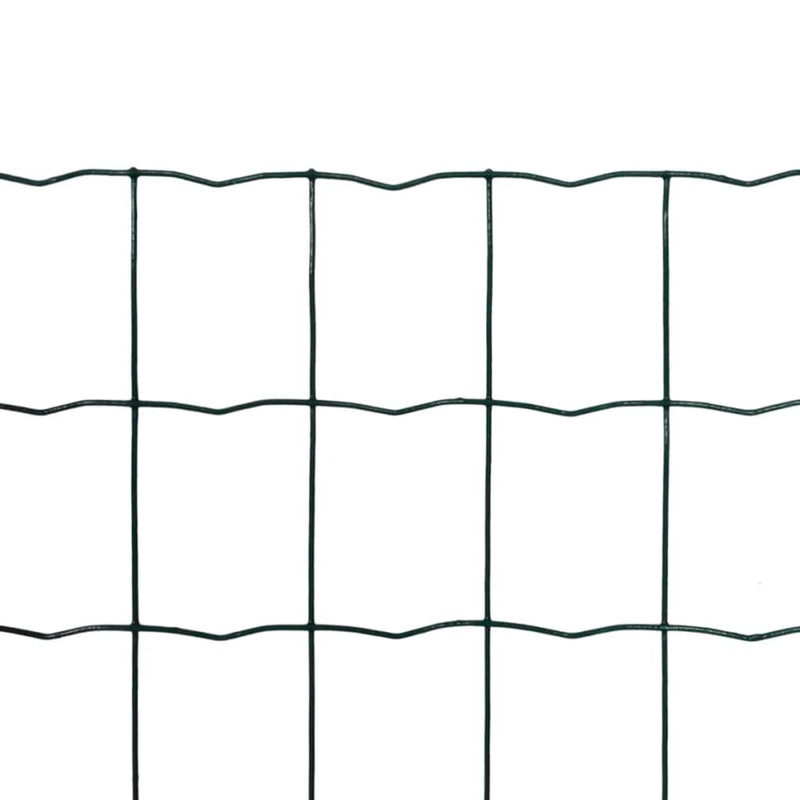 vidaXL Euro Fence zöld acélkerítés 25 x 0,8 m