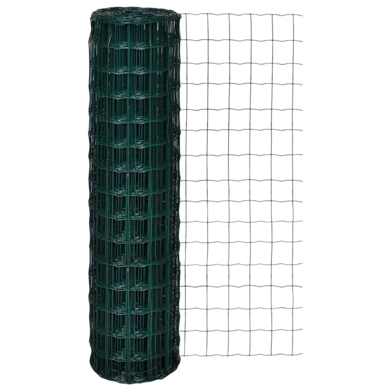 vidaXL Euro Fence zöld acélkerítés 25 x 1,5 m