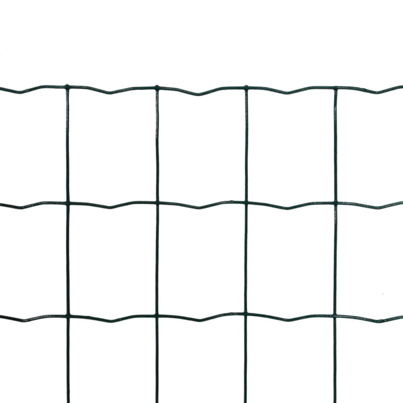 vidaXL Euro Fence zöld acélkerítés 25 x 1,5 m